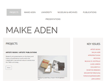 Tablet Screenshot of maikeaden.com